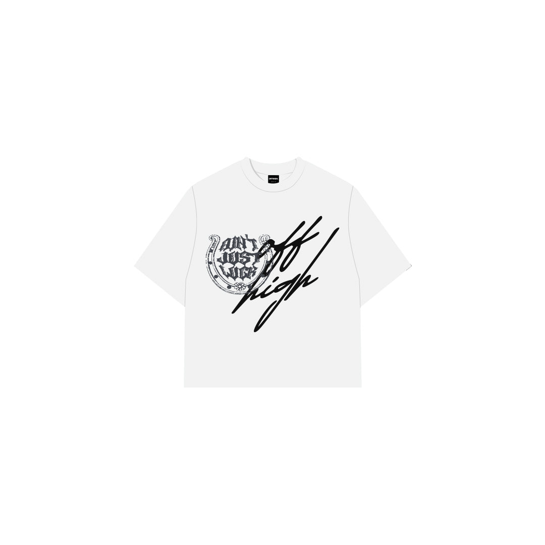 OFFHIGH AINT LUCK WHITE TSHIRT