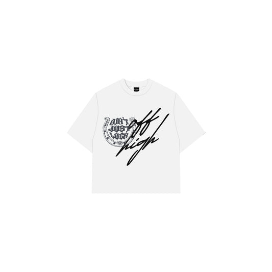 OFFHIGH AINT LUCK WHITE TSHIRT