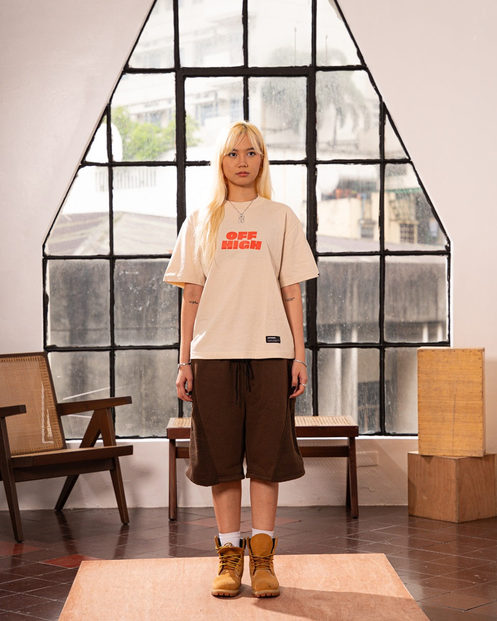 OFFHIGH STAY LOW BEIGE TSHIRT