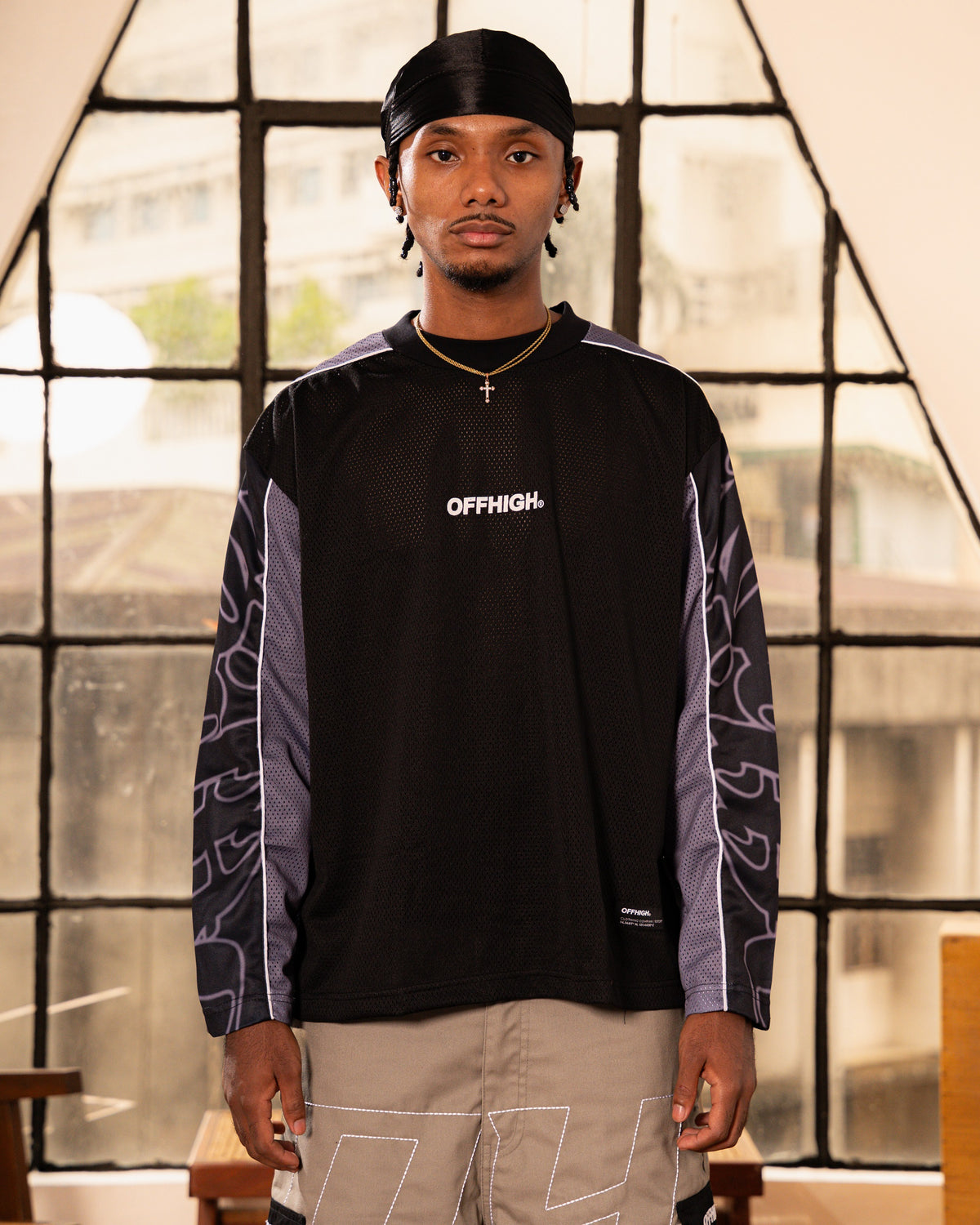 OFFHIGH MAXIMAL BLACK LONGSLEEVE JERSEY