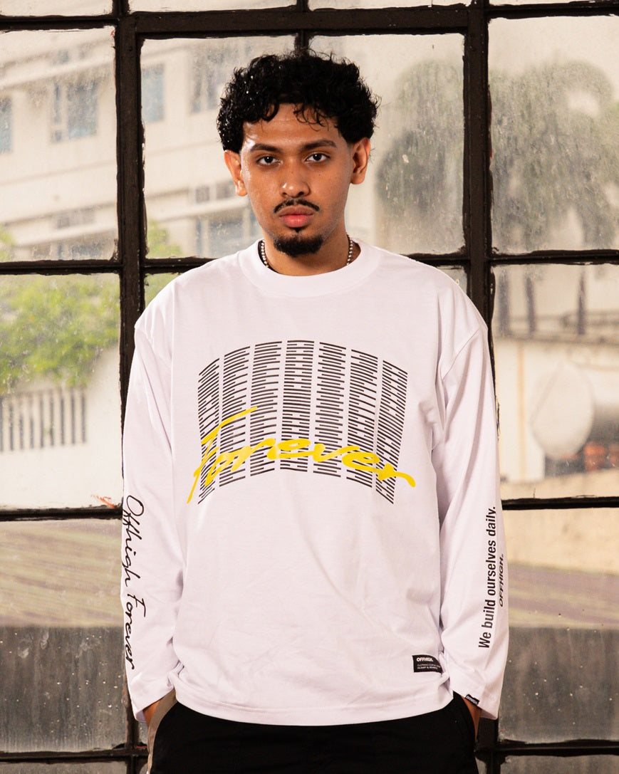 OFFHIGH DAILY HABITS WHITE LONGSLEEVE
