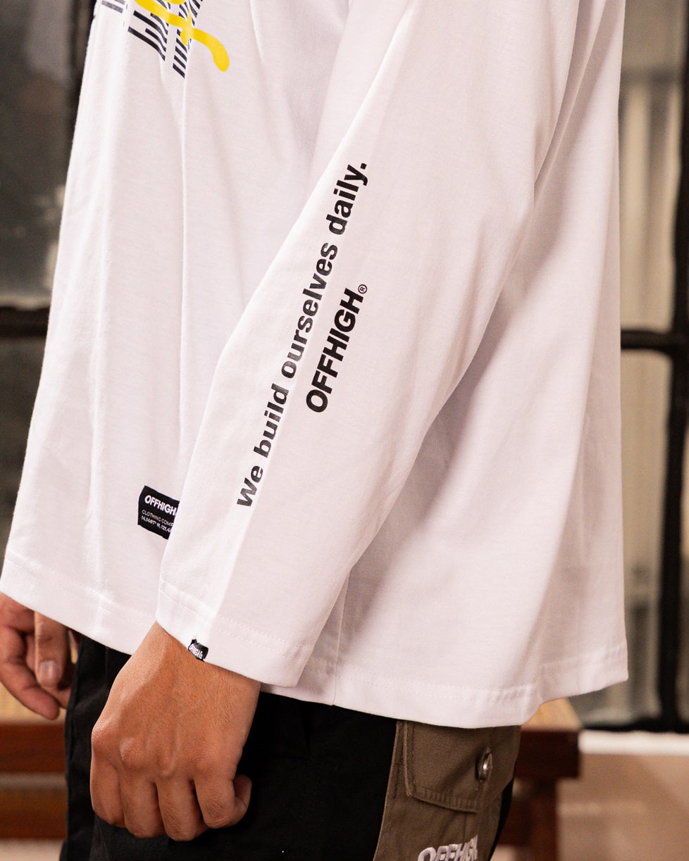 OFFHIGH DAILY HABITS WHITE LONGSLEEVE