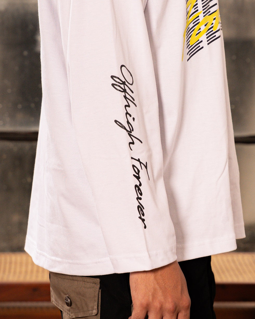 OFFHIGH DAILY HABITS WHITE LONGSLEEVE