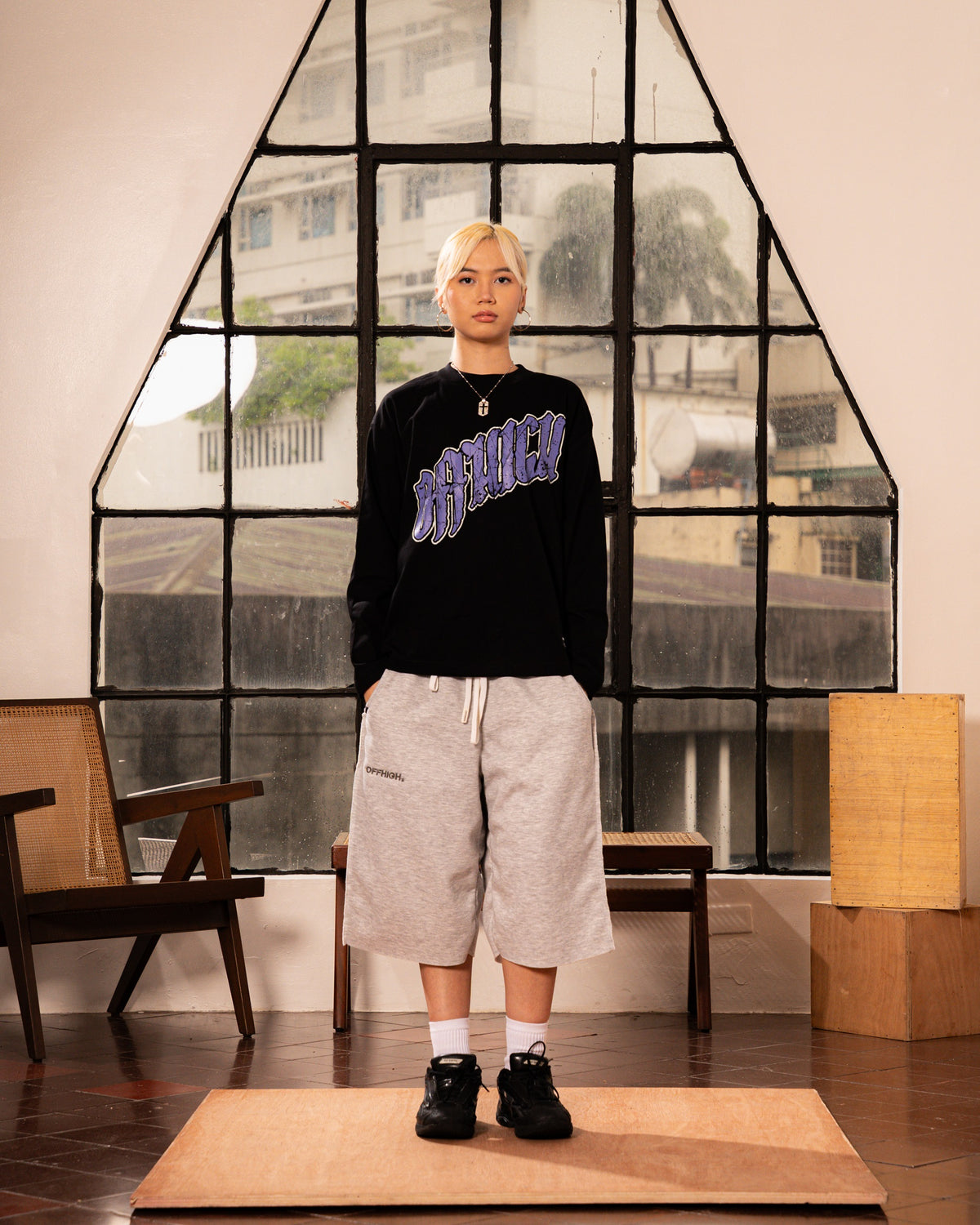 OFFHIGH DAILY VERSED BLACK LONGSLEEVE