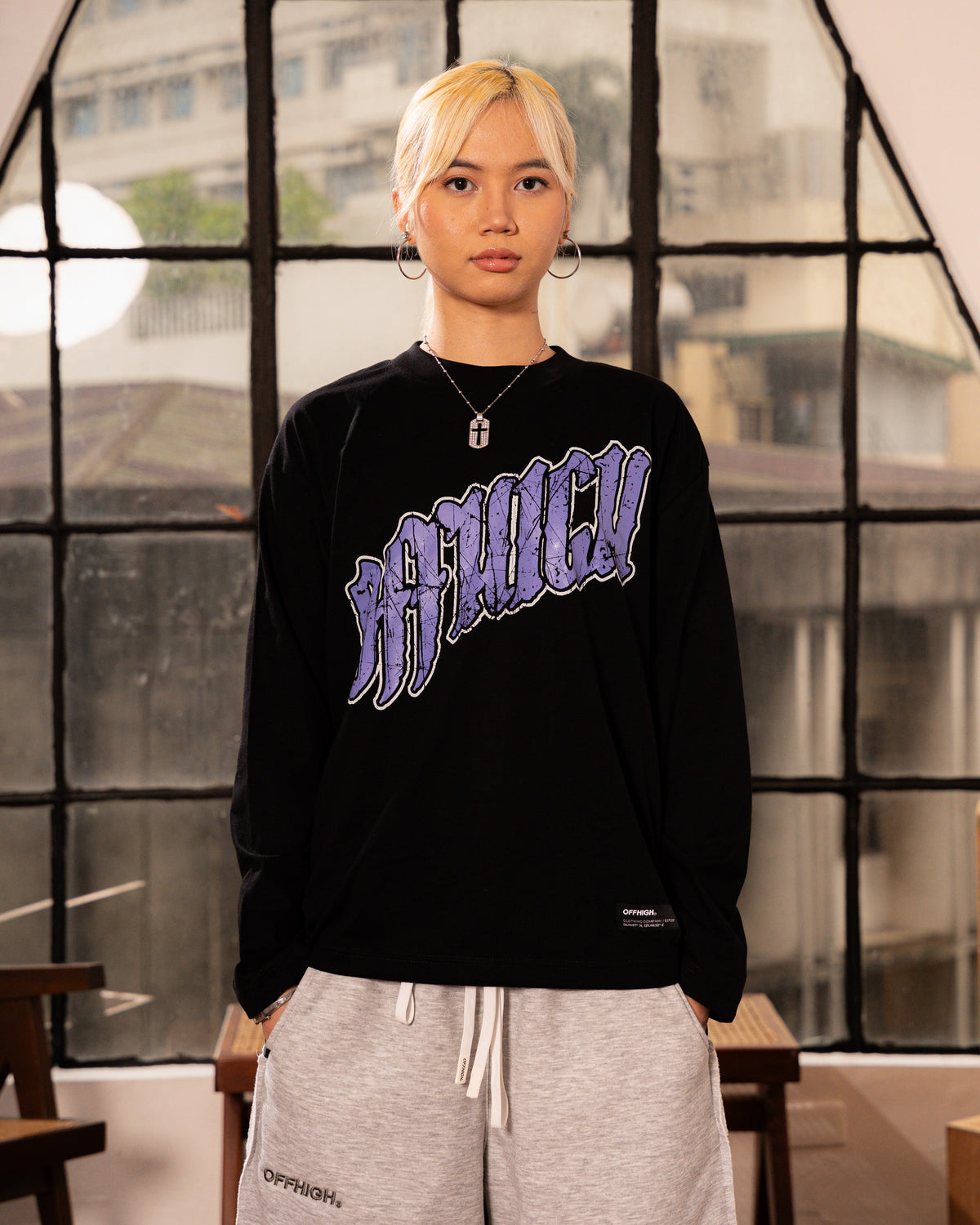 OFFHIGH DAILY VERSED BLACK LONGSLEEVE