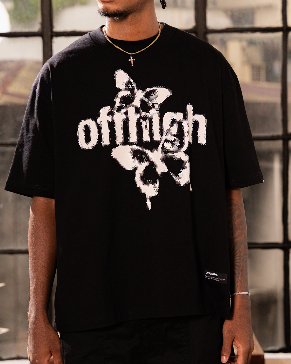 OFFHIGH FLY HIGH BLACK TSHIRT