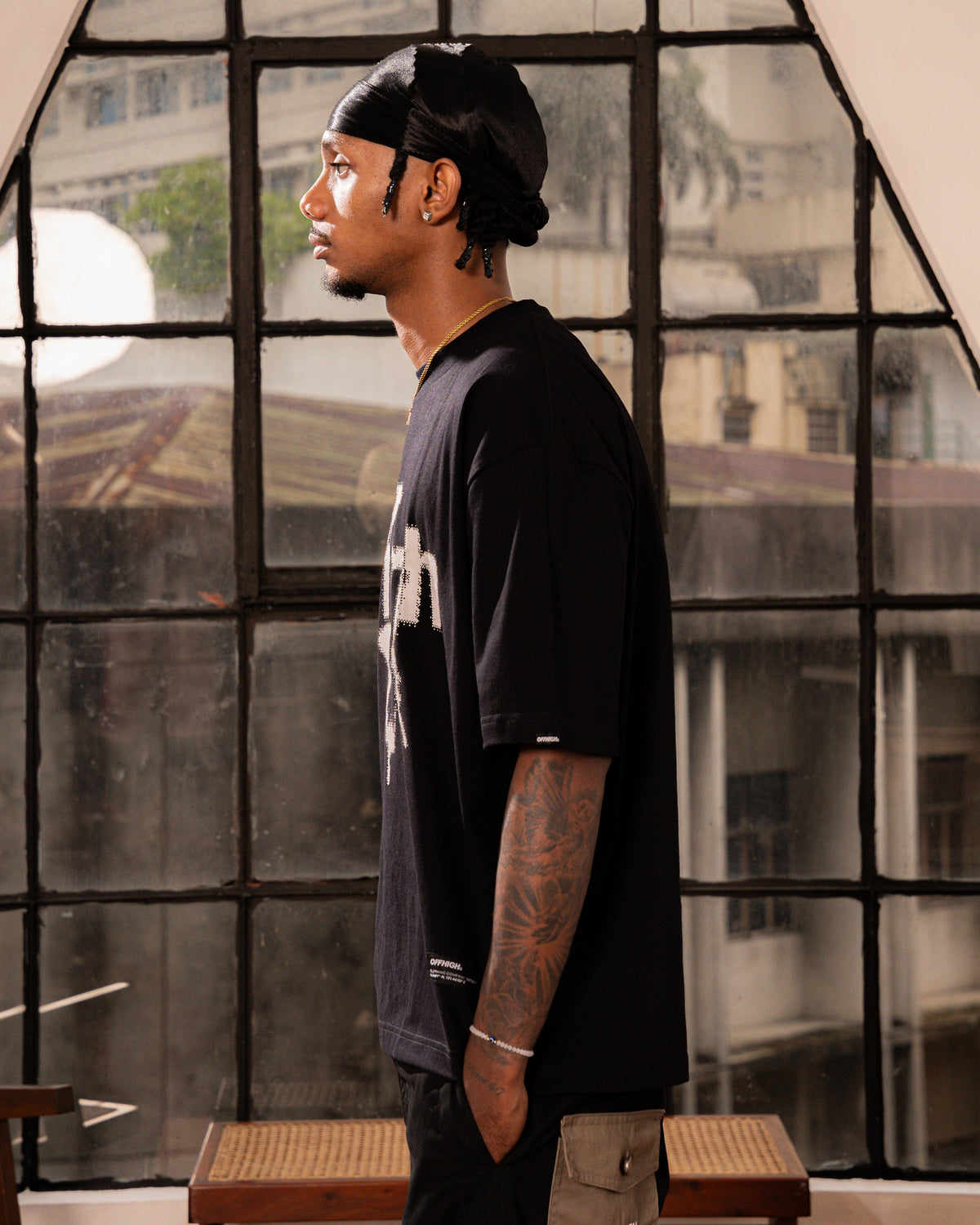 OFFHIGH FLY HIGH BLACK TSHIRT