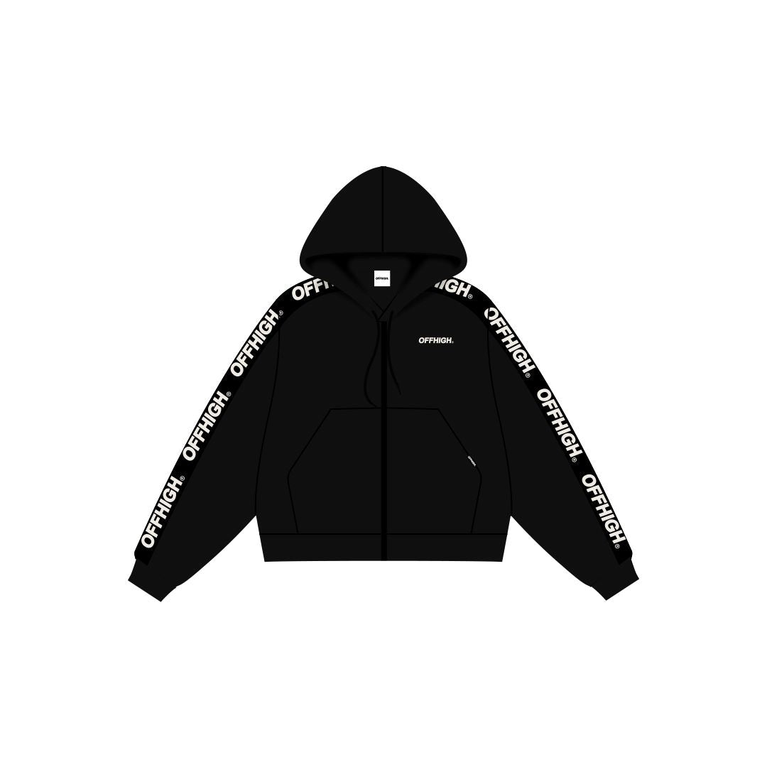 OFFHIGH FURY BLACK FULL ZIP JACKET