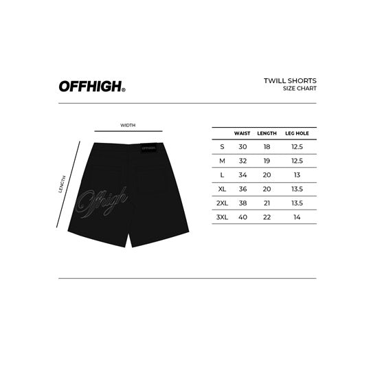 OFFHIGH STITCHY TWILL KHAKI SHORT