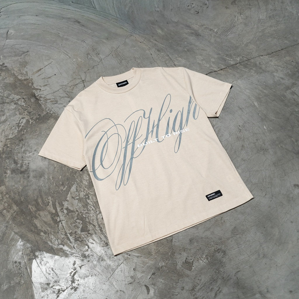 OFFHIGH BUILT TO RISE CREAM TSHIRT