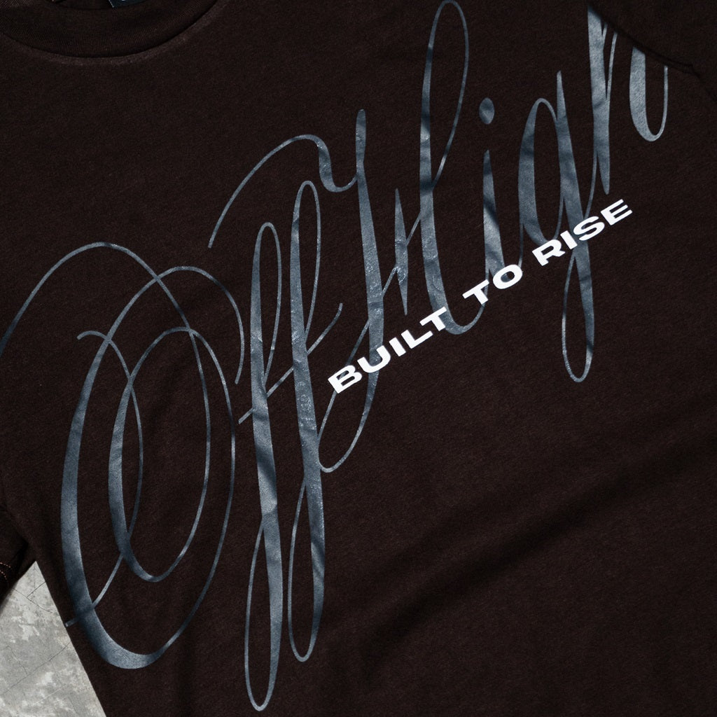 OFFHIGH BUILT TO RISE BROWN TSHIRT