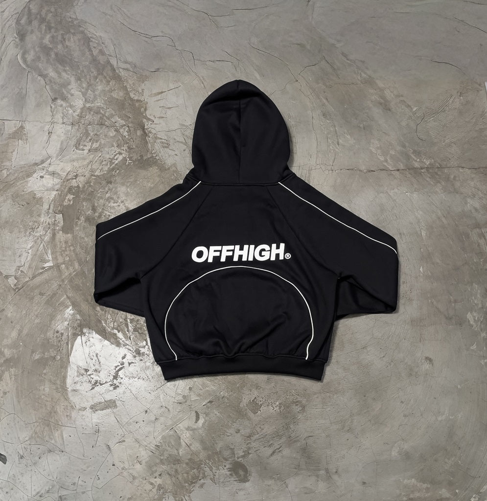 OFFHIGH ONYX BLACK FULL ZIP JACKET