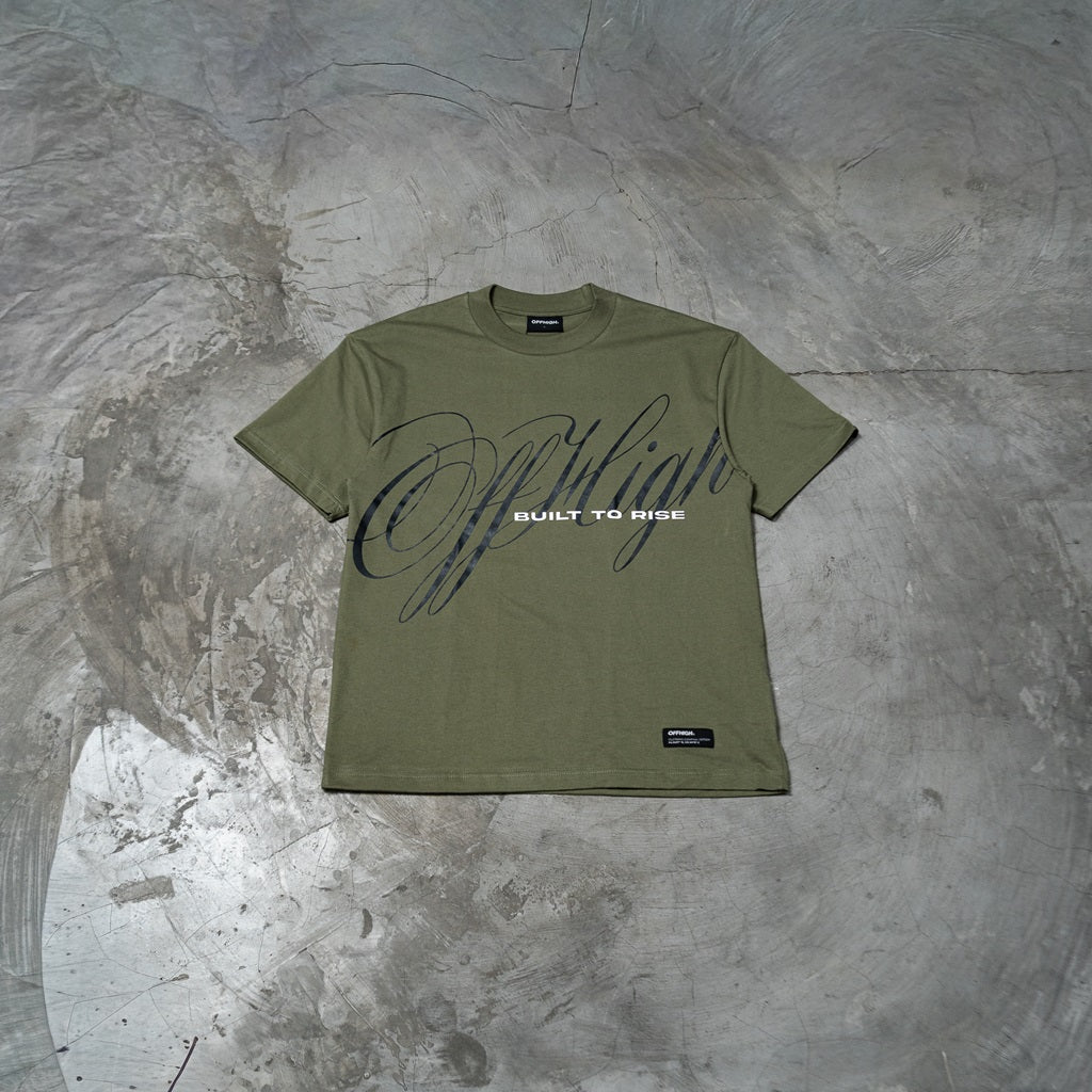 OFFHIGH BUILT TO RISE OLIVE TSHIRT