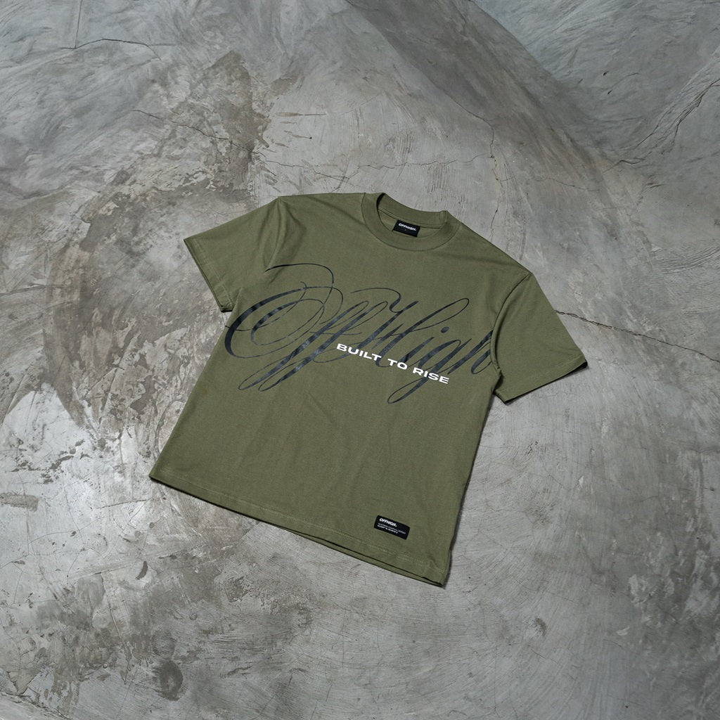 OFFHIGH BUILT TO RISE OLIVE TSHIRT