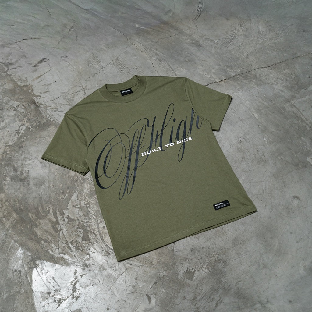 OFFHIGH BUILT TO RISE OLIVE TSHIRT