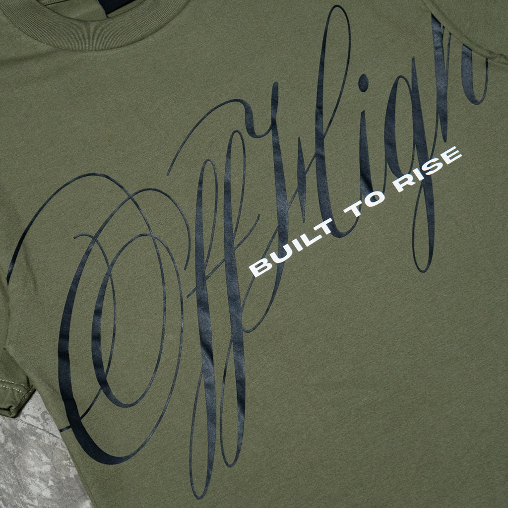 OFFHIGH BUILT TO RISE OLIVE TSHIRT