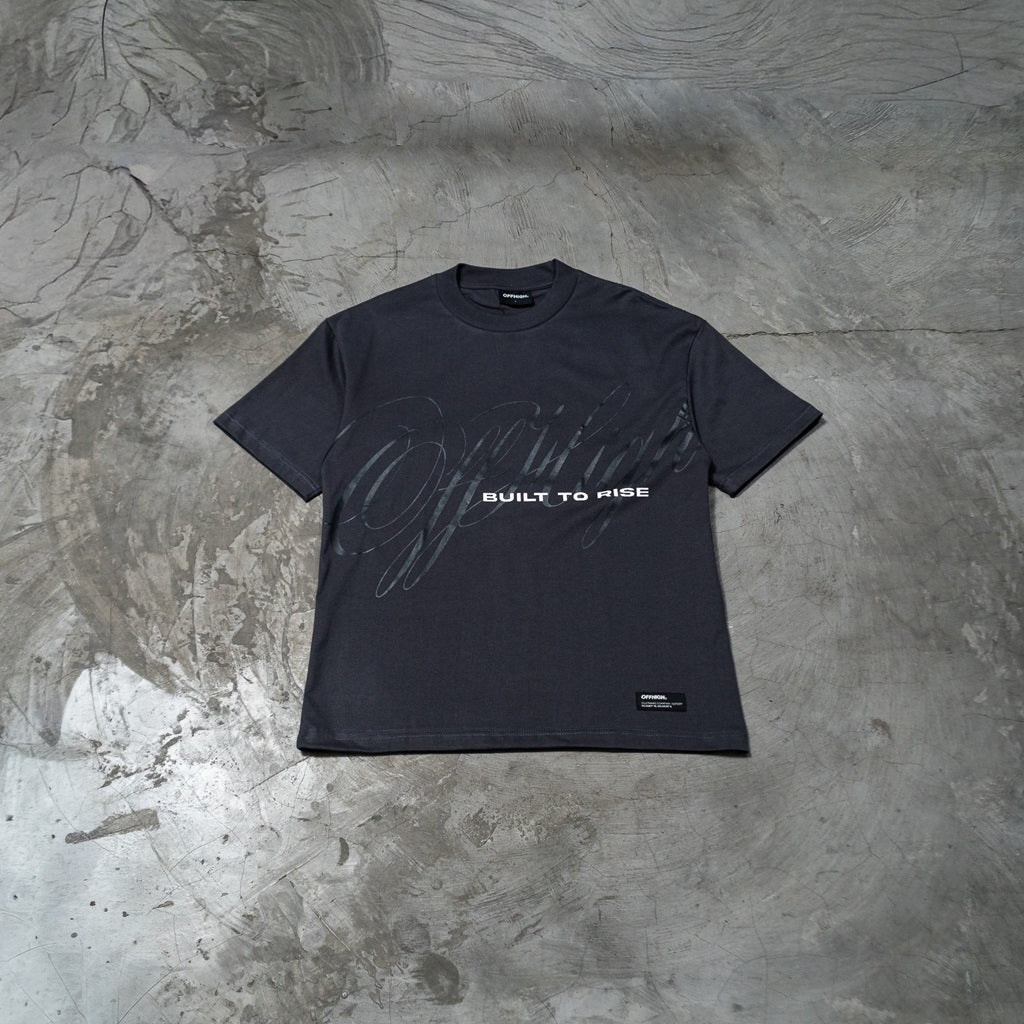 OFFHIGH BUILT TO RISE CHARCOAL TSHIRT