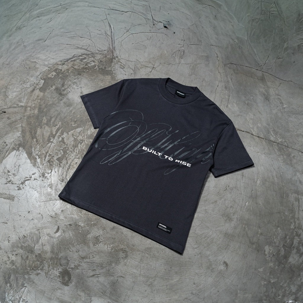 OFFHIGH BUILT TO RISE CHARCOAL TSHIRT