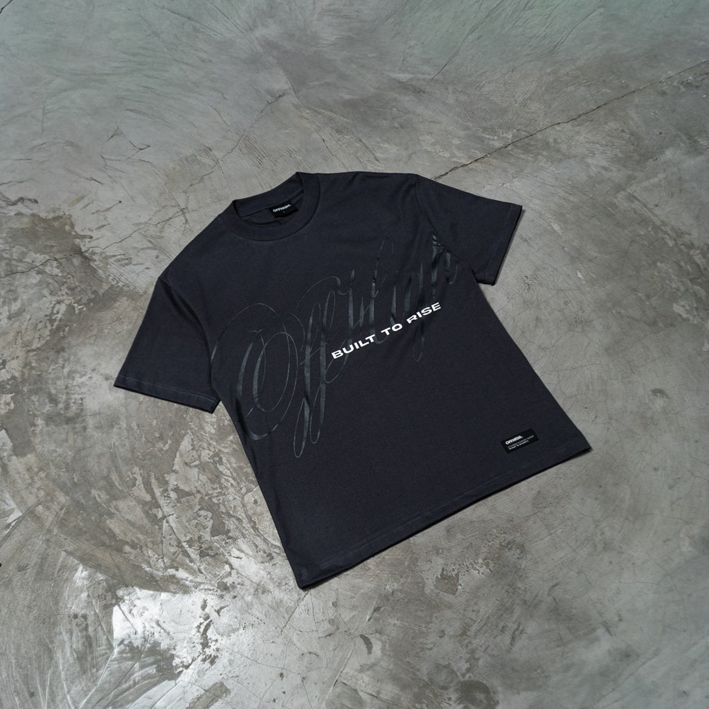OFFHIGH BUILT TO RISE CHARCOAL TSHIRT