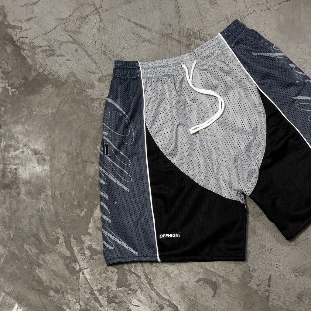 OFFHIGH GROUND GRAY MESH SHORT