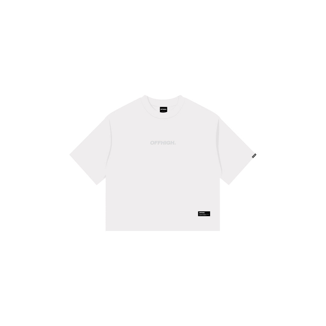 OFFHIGH SHADOW THREAD WHITE TSHIRT (BOXY FIT)