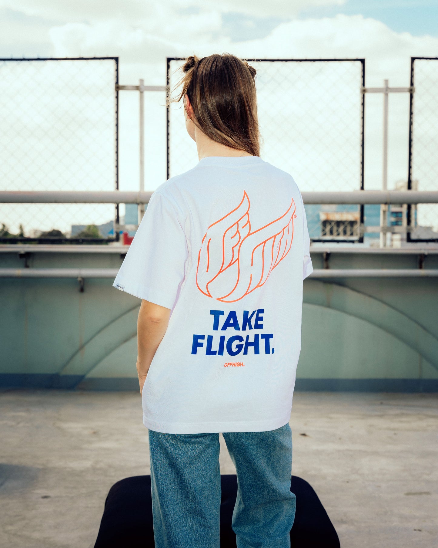 OFFHIGH TAKE FLIGHT WHITE TSHIRT