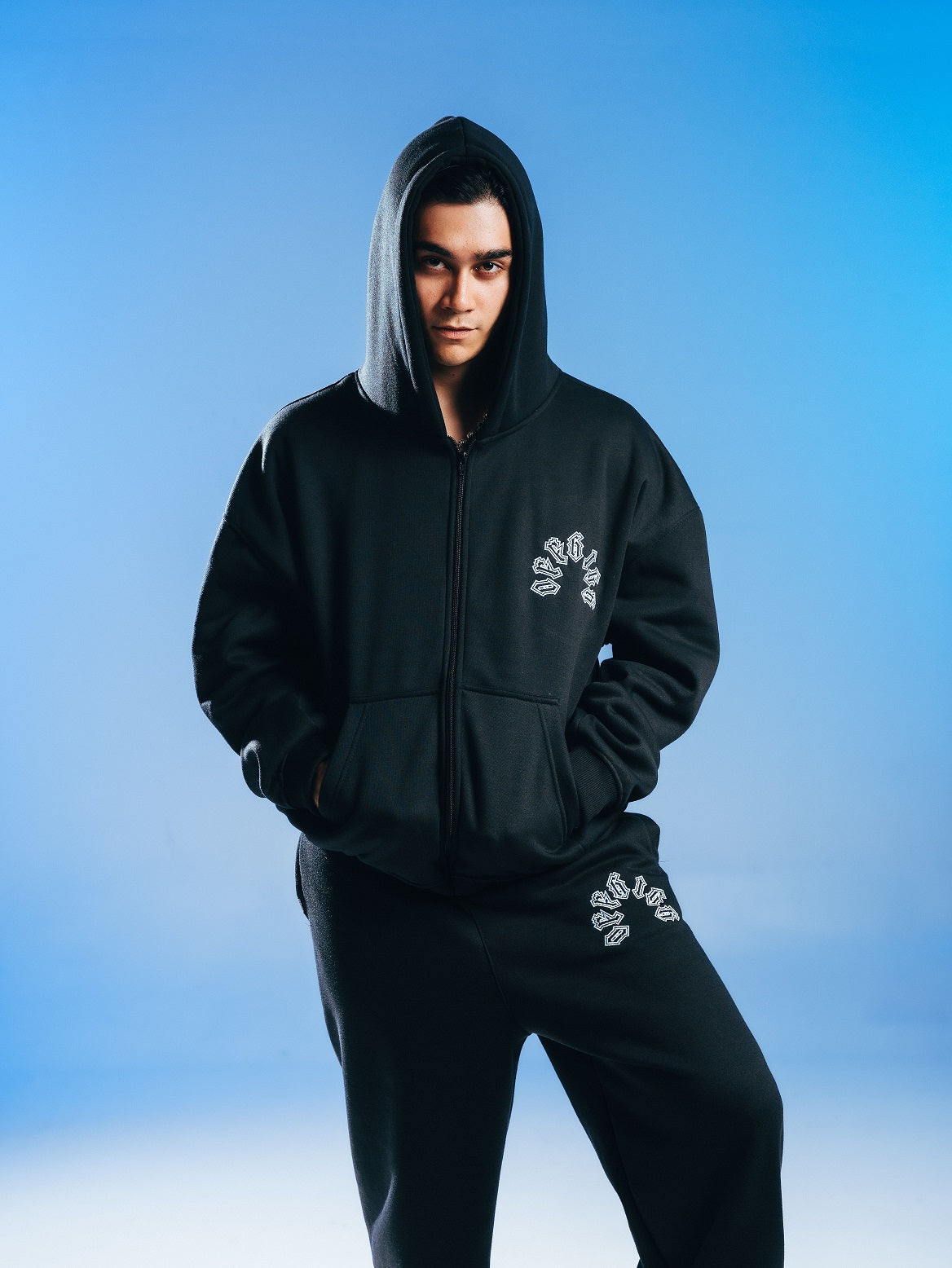 OFFHIGH CONVEX BLACK FULLZIP JACKET
