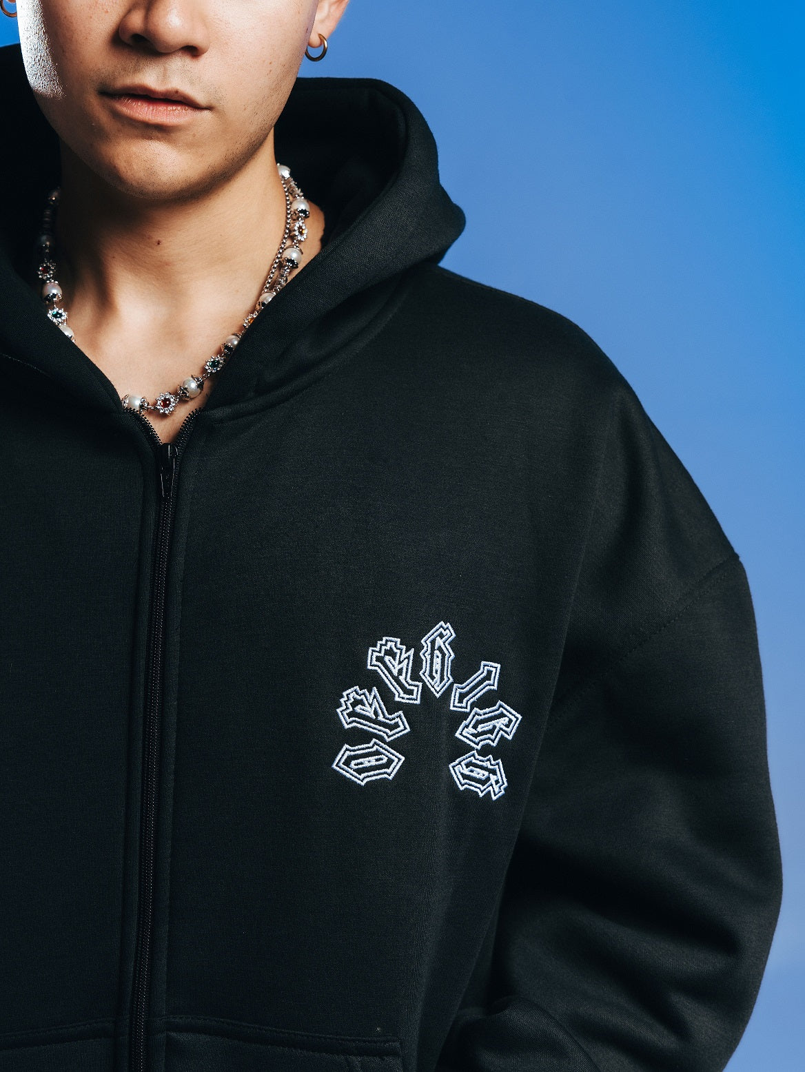 OFFHIGH CONVEX BLACK FULLZIP JACKET