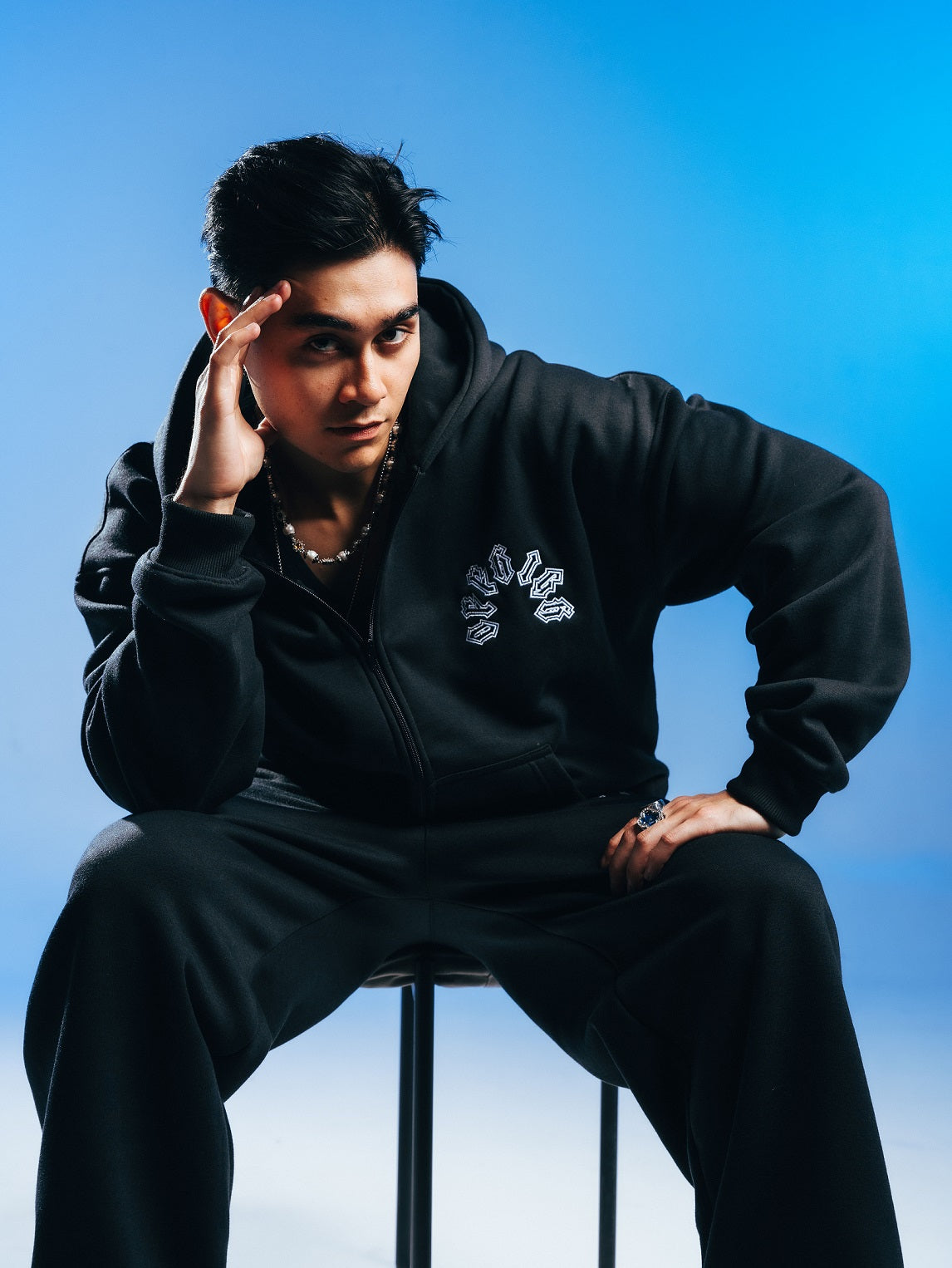 OFFHIGH CONVEX BLACK FULLZIP JACKET